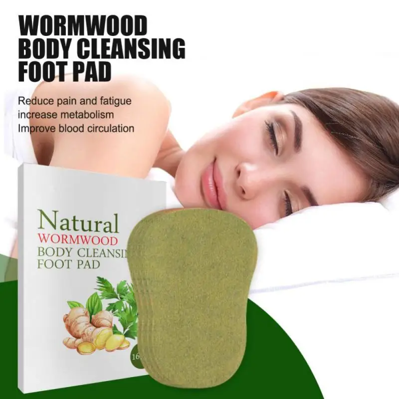 12/16pcs Natural Herbal Foot Pads with Wormwood Extracts for Deep Cleansing for Foot Care and Relaxation