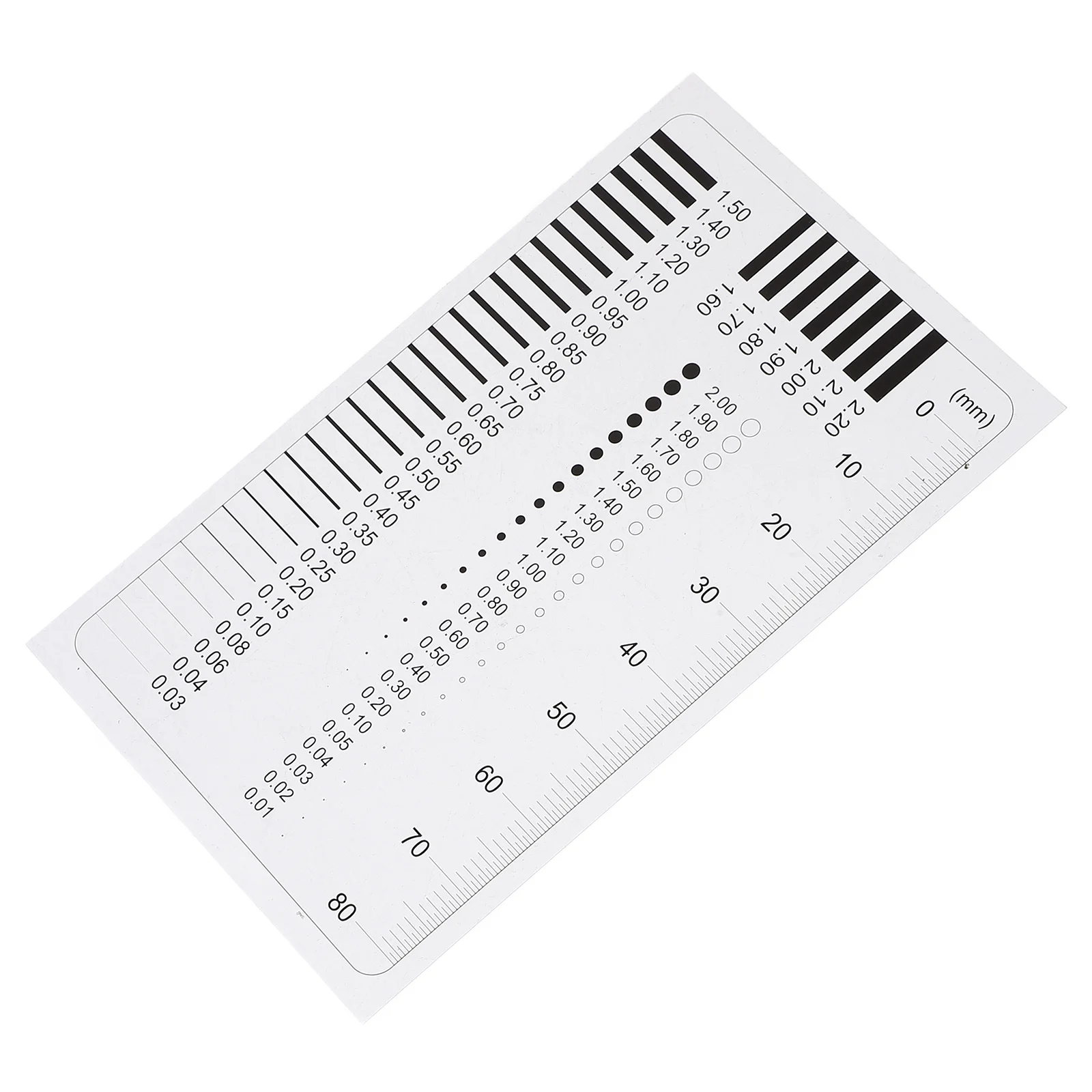 가슴 치수 측정기 투명 자 고정밀 결함 탐지 도구 직경 면적 측정 차트 기구