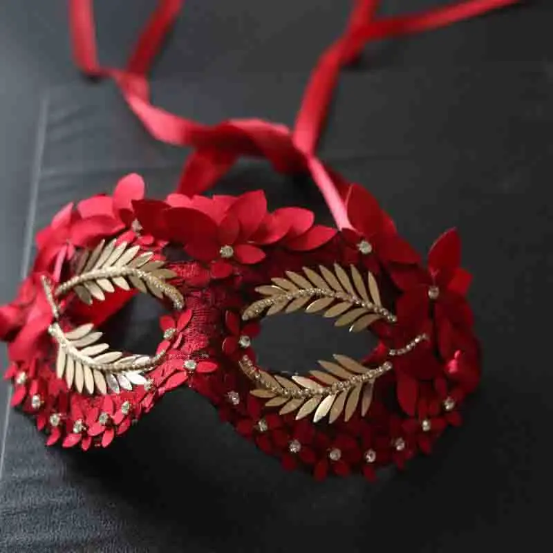 European American Fashion Masquerade Masks Sexy Flower Lace Tassel Gradient Cosplay Costume Festival Halloween Wedding Party Bar