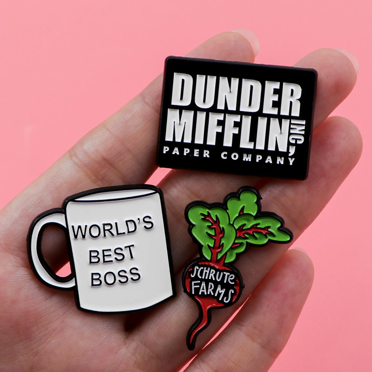 Office Funny TV Show Enamel Pin Lapel Pins for Backpacks Brooches Badges Metal Brooch for Clothes Jewelry Gifts for Friends