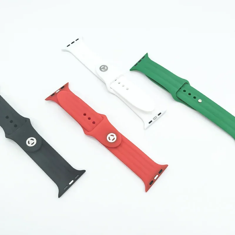 Силиконовый ремешок для Apple Watch Band 45 мм 44 мм 42 мм 41 мм 40 мм 46 мм Спортивный браслет для iWatch Series 10 9 8 7 6 se 5 4 ultra 49 мм