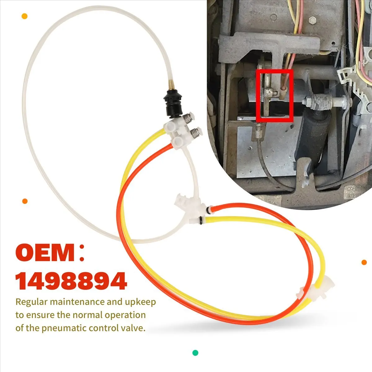 #15J Truck Driver Seat Control Valve Air Pipe Repair for Scania 1498894,1498894,(ABS)