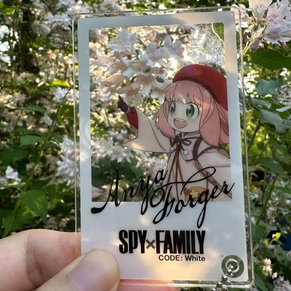 Anime Spy X Family Three-Inch Photo Props Diy Cartoon New Acrylic Transparent Card Anya Forger Collection Card Birthday Gift