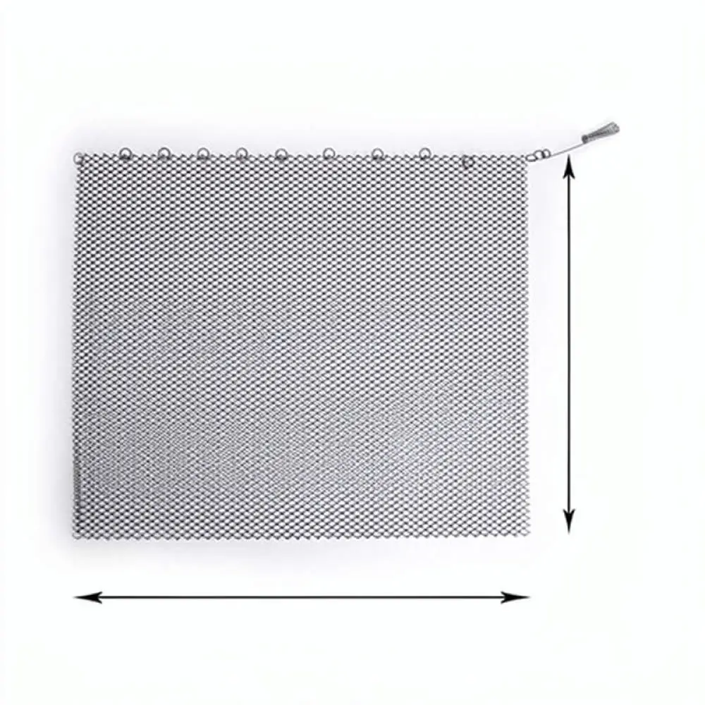 Adjustable Metal Fireplace Screen Curtain Spark Protector Net For Wood Stove Hearth Safety Decoration Fireplace Tool