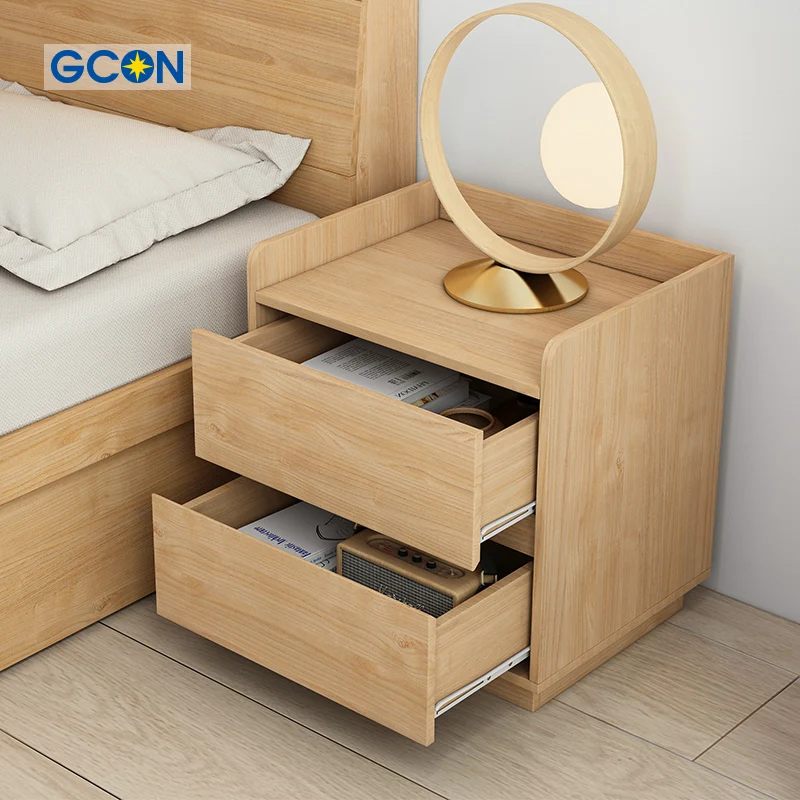 Japanese-Style Solid Wood Simplicity Modern Mini Bedside Cabinet Nordic Wood Color Bedside Table Storage Cabinet