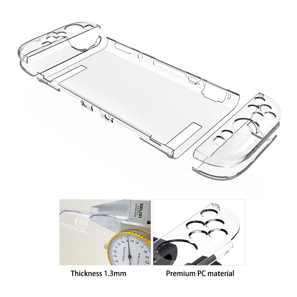 Transparent Crystal Clear PC Shell Case for Switch Protective Outer Cover for Switch 2