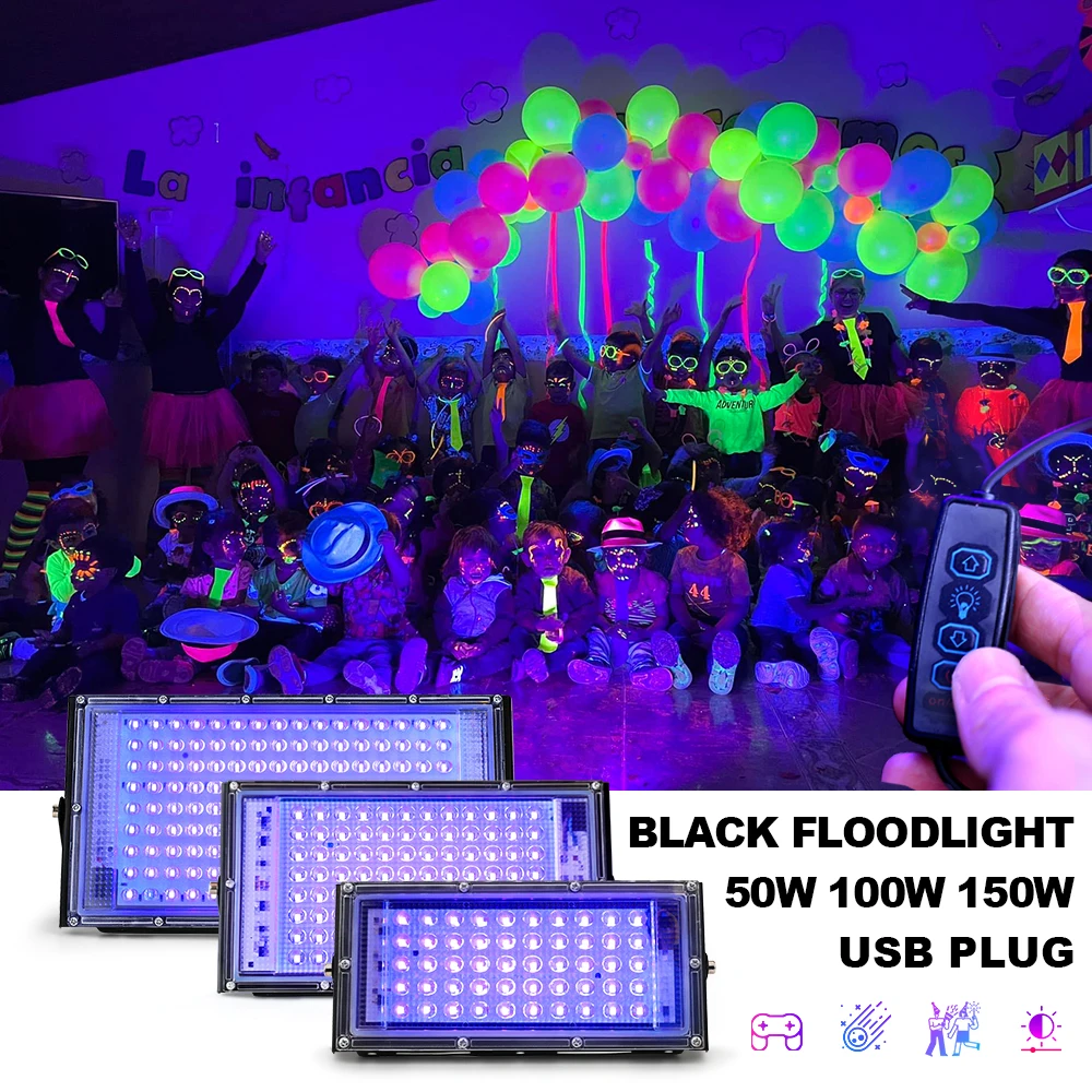 

Black Light Floodlight LED Spotlight Stage Party Lights 395nm 400nm USB 5V LED UV Lamp Ambient lighting fixtures DJ Entertainmen