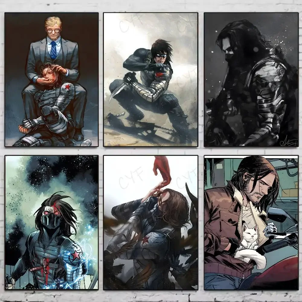 

1 шт. B-Buckys Barnes Winter S-Soldiers плакат HD художественная стена дома гостиная спальня бар эстетическое украшение