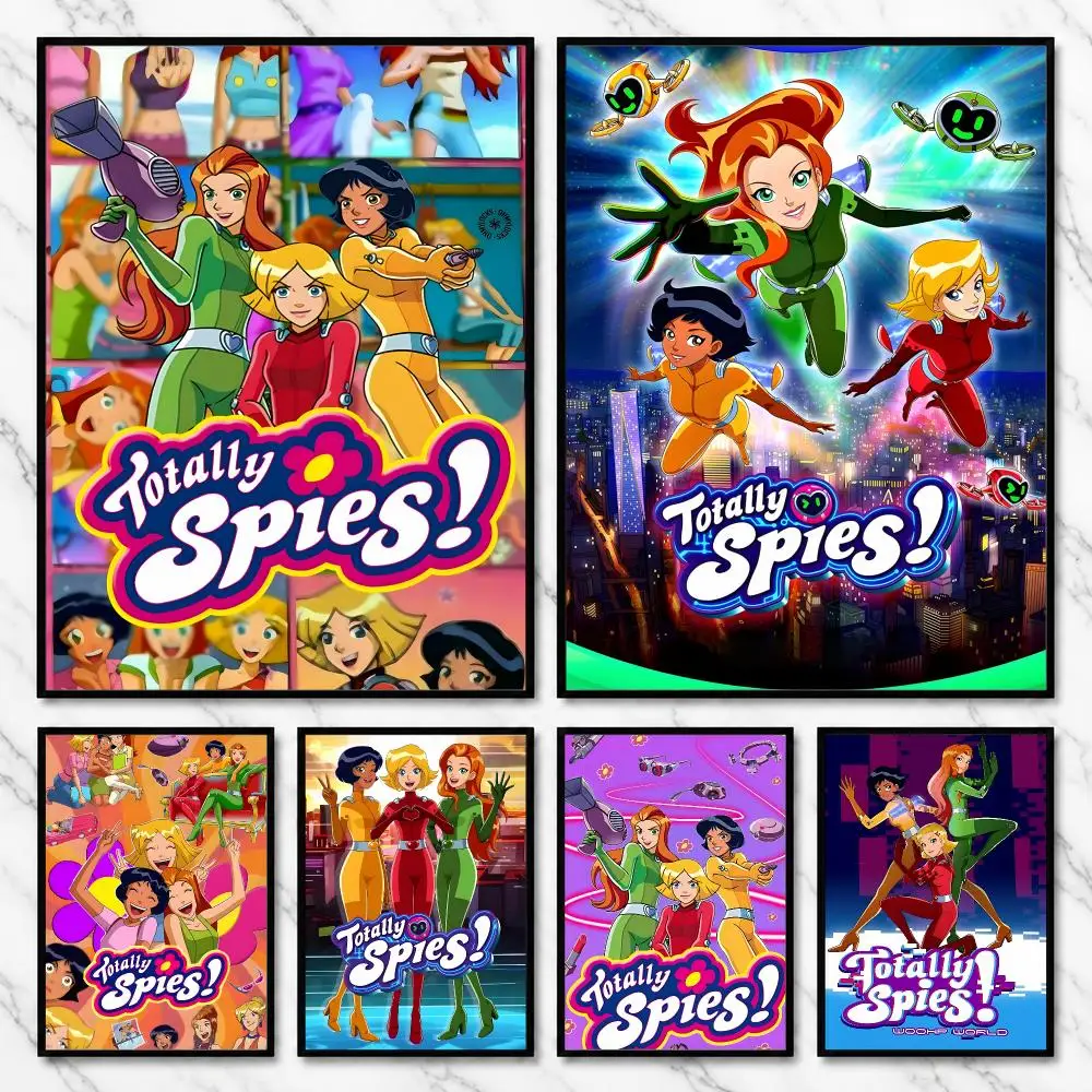 Totally Spies 2000s Cartoon Animation Poster HD art sticky wall waterproof home living room bedroom bar aesthetic decoration