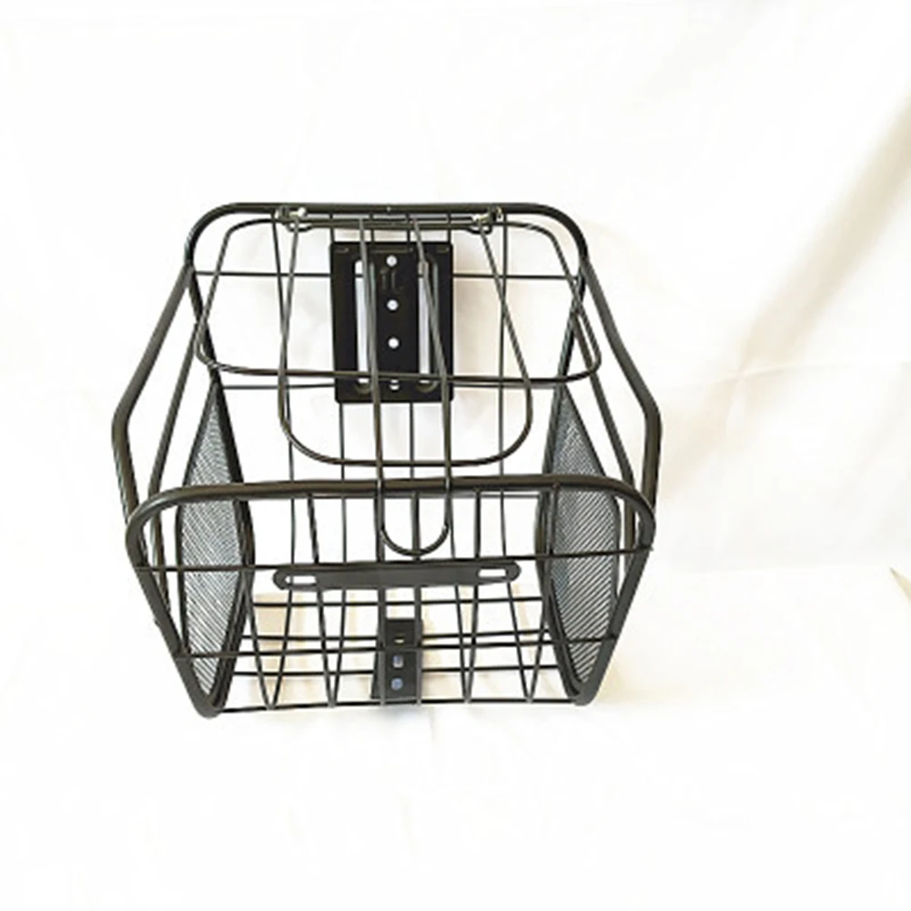 

Bold Enlarged Covered Bicycle Basket Blue Bicycle Black Front And Rear Basket Iron Vegetable Basket Bicycle Replacement Parts