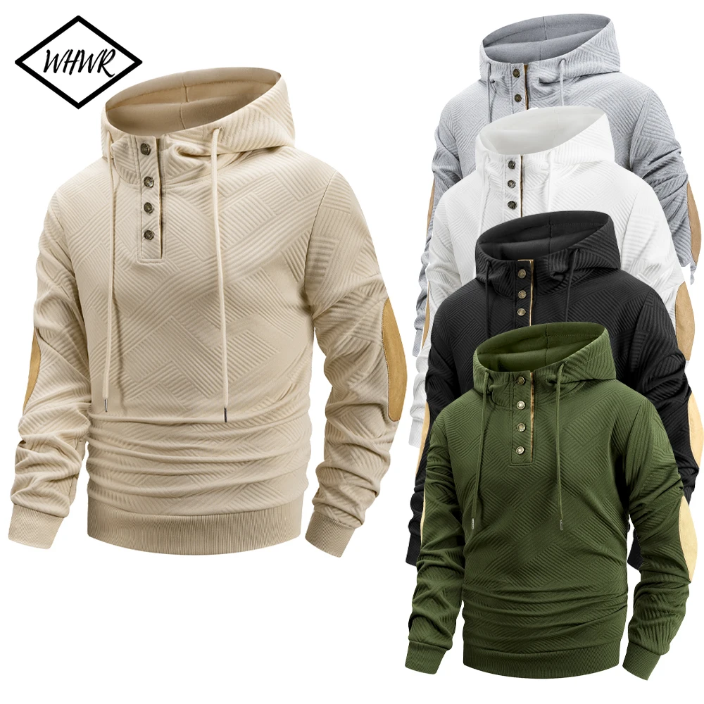 Herren Kapuzenpullover Stehkragen Langarm Lässige Gestrickte Hoodies Herbst Winter Lässiger Pullover Bequeme Streetwear