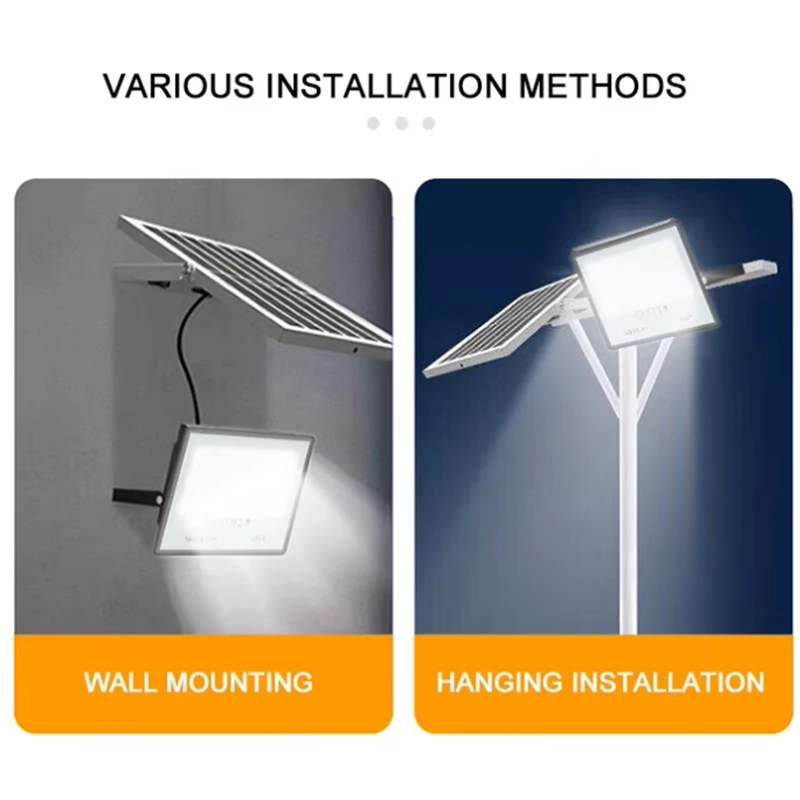 Outdoor Solar Flood Light Patio Light Garage Light with Remote Control Indicator Light IP67 For Outdoor Patio Garden Billboards