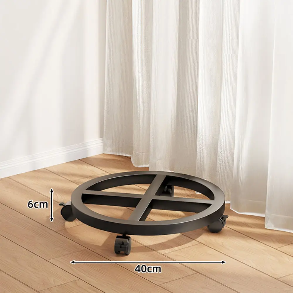 Rolling Metal Plant Holder With Wheels Floor Standing Storage Rack Indoor Garden Flower Pot Display Shelf Organizer