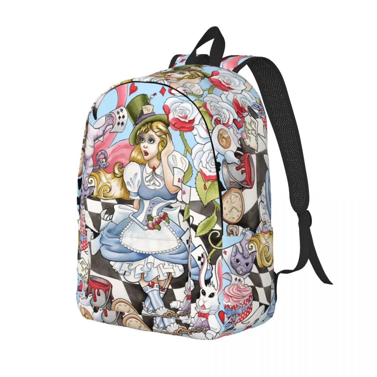 Birthday Alice In Wonderland Retro Washable Laptop Bag Disney Alice in Wonderland Film Kawaii Unisex Storage Bag For Work Office