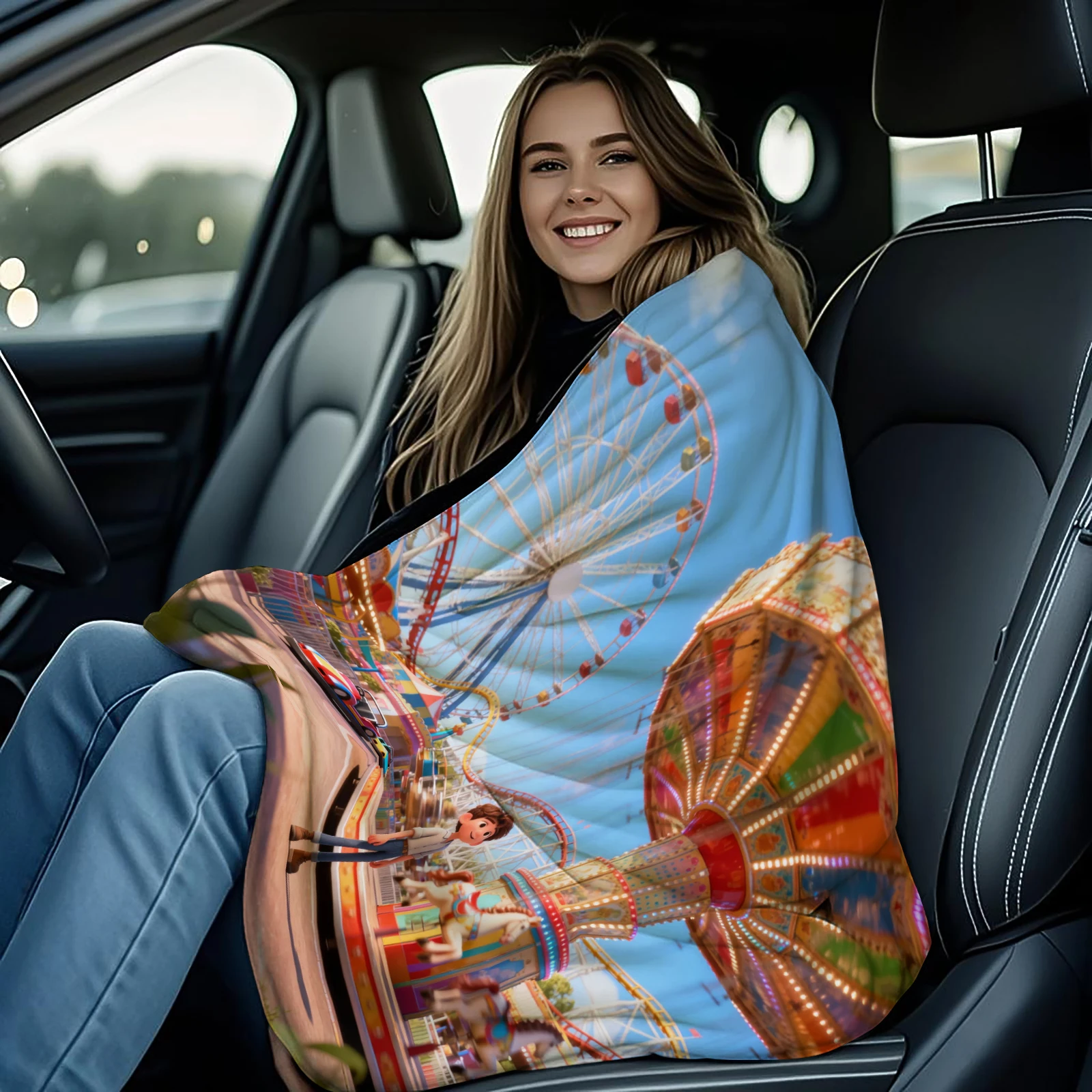 LUCA الكرتون المطبوعة الفانيلا رمي بطانية كل موسم بطانية لينة ومريحة المنزل السفر الكبار والأطفال بطانية دافئة #5