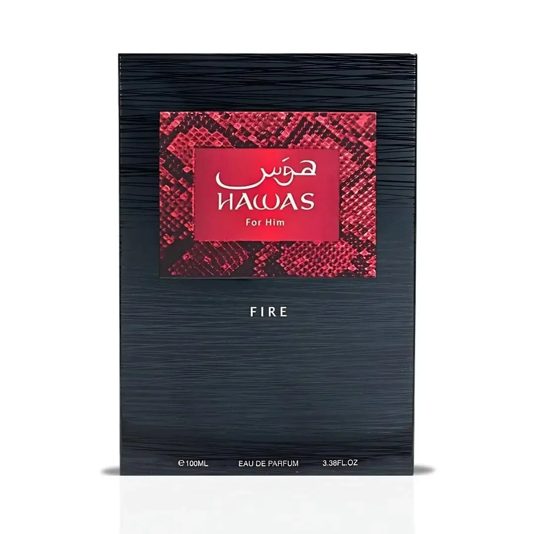 RASASI Hawas Fire Eau De Parfum Spray 100 مل (3.4 أونصة) - عطر عربي جريئة تدوم طويلاً للرجال مع جوهر ناري #5