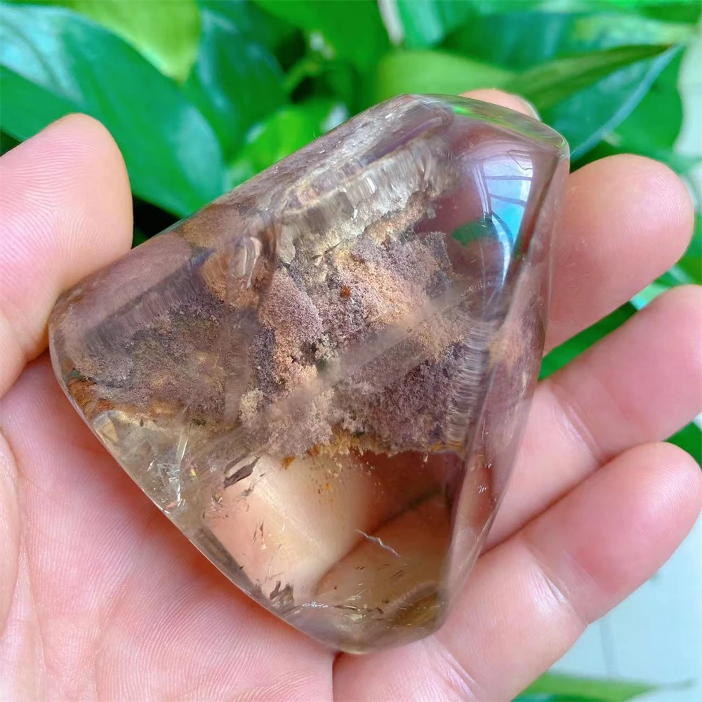 Garden Crystal Palm Free Form Stone  Quartz Natural Mineral Gemstones Minerals Spiritual Ornaments Decoration