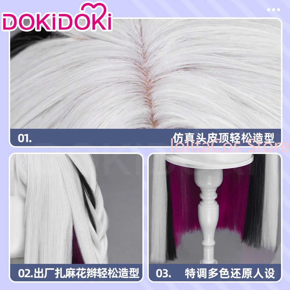 Honkai：Star Rail Nihilux Cosplay Wig Tricolor Long Hair Comic Con Props Role Play Accessories Girl Coser Gift Halloween Party view 4