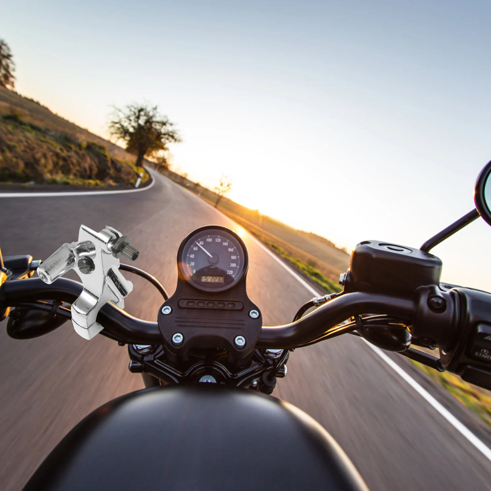 

Aluminum Alloy Motorcycle Mirror Mount Clutch Lever Perch Bracket Black Color Handlebar Brake Lever Accessory For Bikes