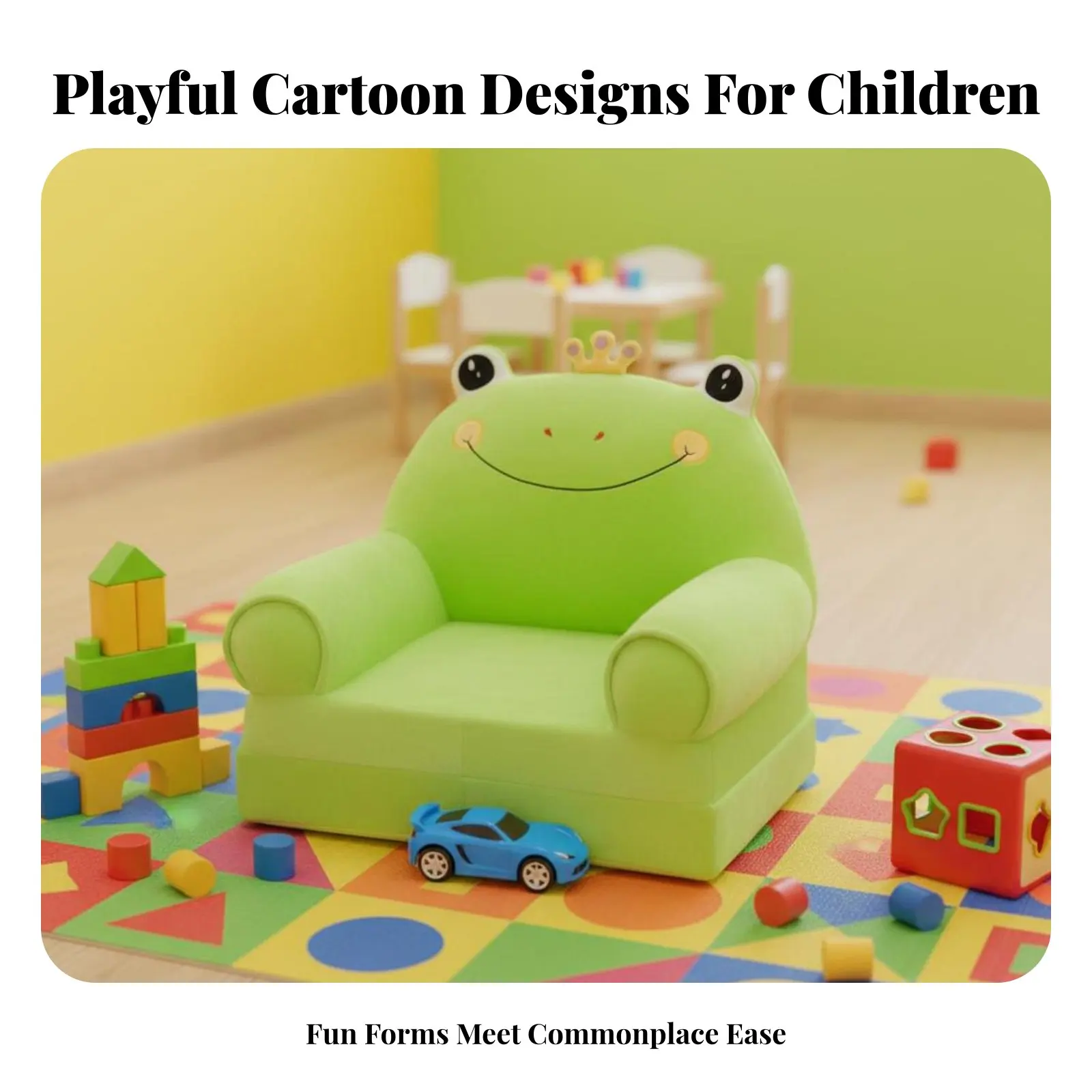 

Складной диван-кровать с мягким наполнителем, чехол для машинной стирки, универсальный раскладной шезлонг, дизайн с мультяшными персонажами, конструкция 2-в-1