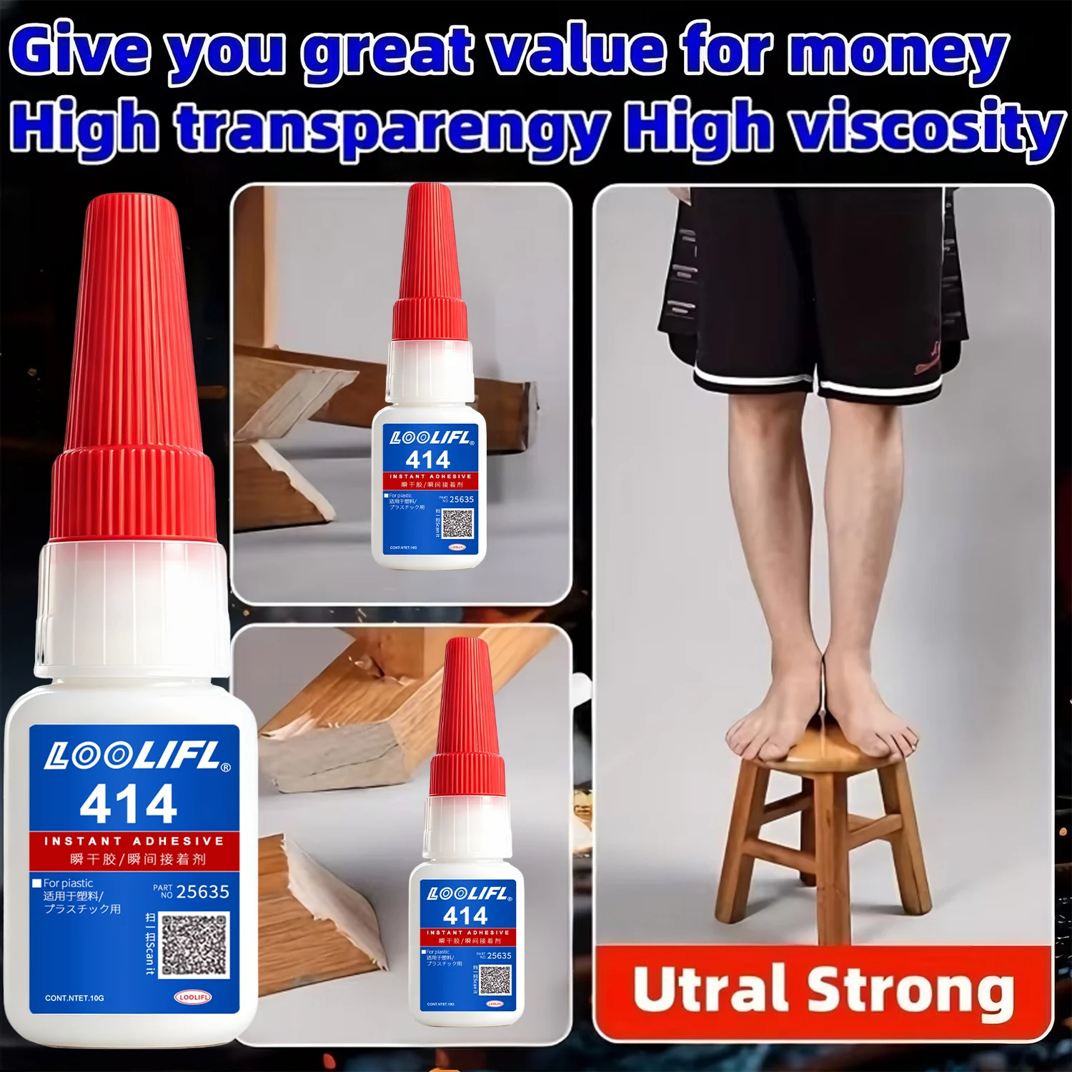 414-Diy Handmade Glue, Strong Quick-Drying Transparent Glue, Suitable for Pla, Abs, Tpu, Petg Plastics, Model Assembly Glue, High Toughness, Model Glue, Material Glue, Special Assembly Glue, Multi-Material Printing Compatible Glue view 4
