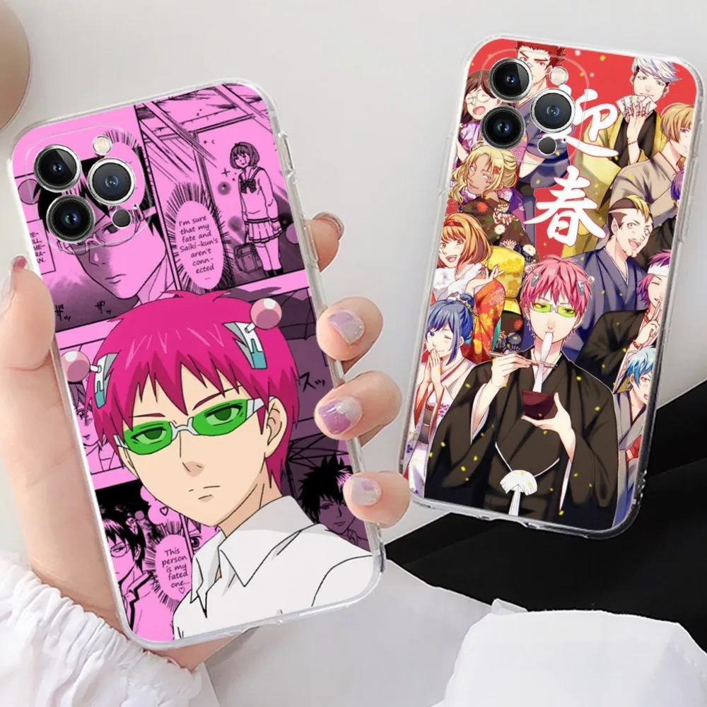 The Disastrous Life of Saiki K Phone Case For iPhone 15 14 11 12 13 Mini Pro XS Max Cover 6 7 8 Plus X XR SE 2020 Funda Shell