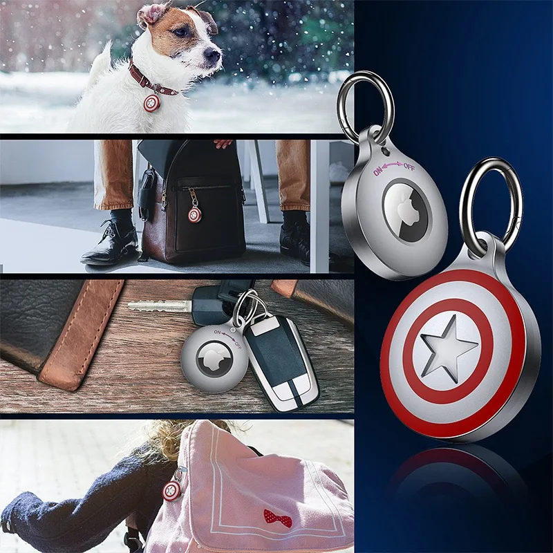 Pour airtag cas de téléphone ipx8 porte - clés étanche pour Apple airtag Holder porte - monnaie bagages Chat Chien animaux de compagnie protecteur en métal en aluminium