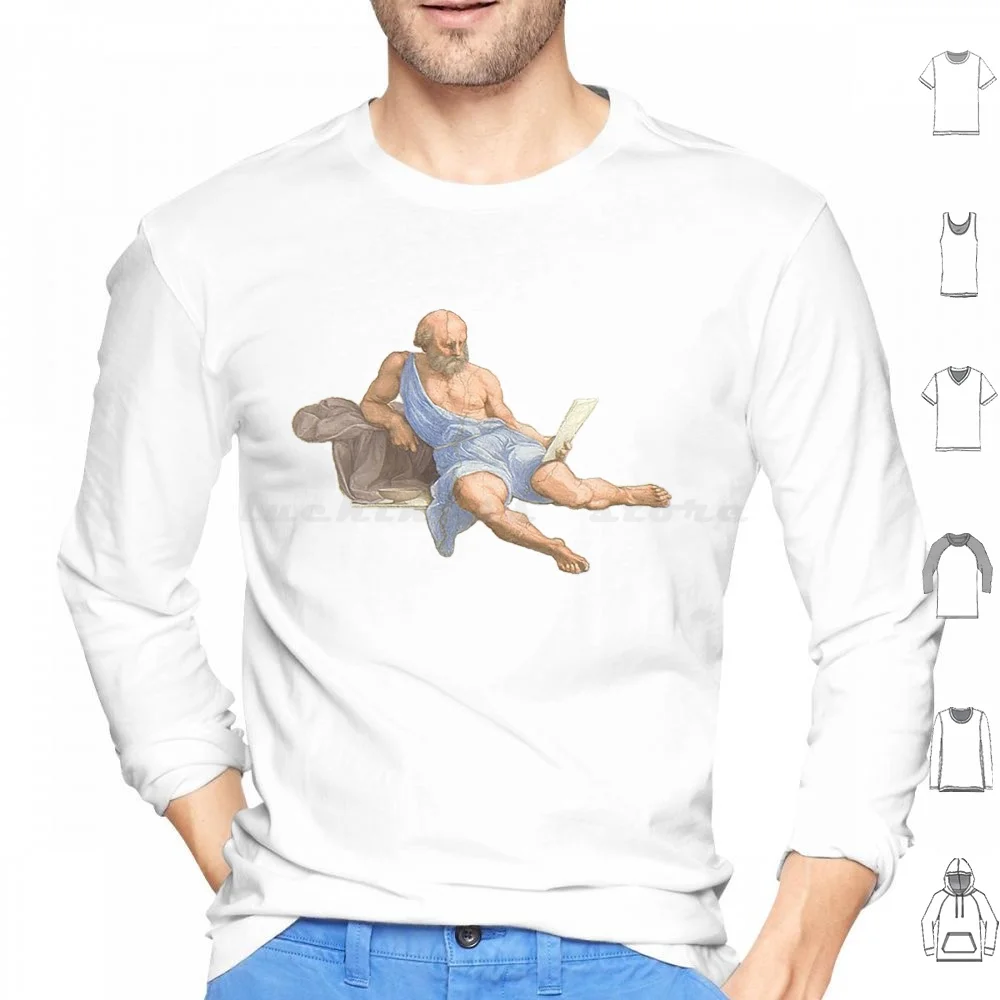 Diogenes Of Sinope Hoodies Long Sleeve Philosophy Diogenes Plato Aristotle School Of Athens Renaissance Michelangelo