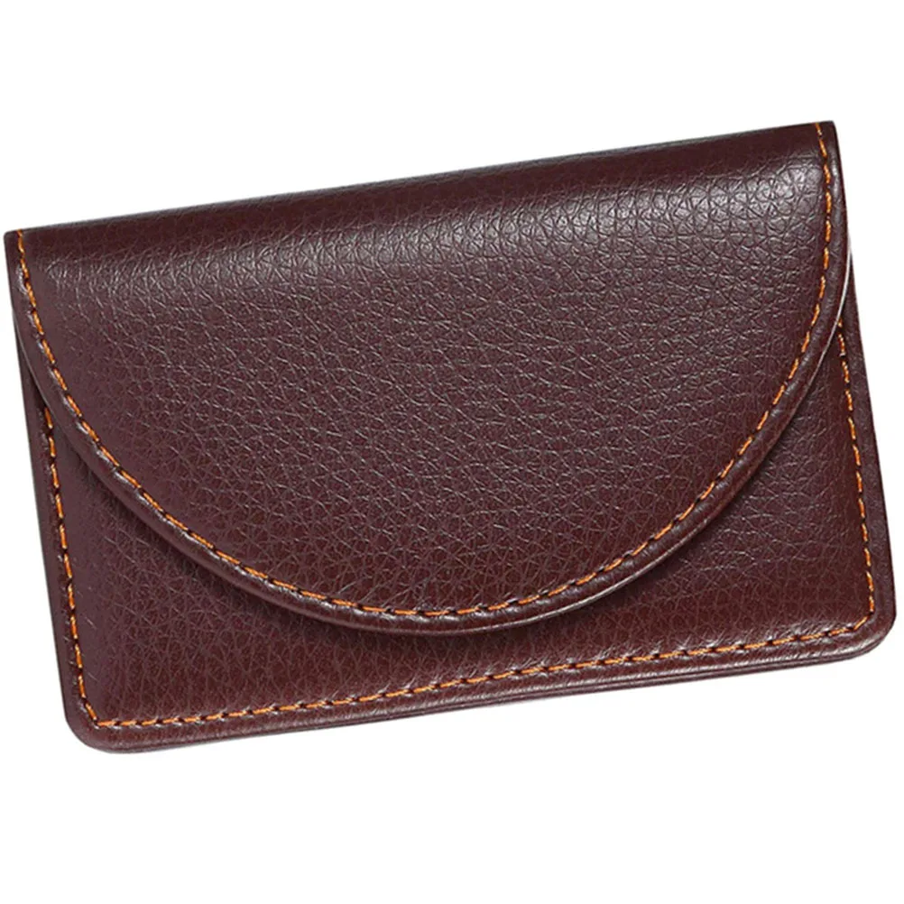 محفظة من البولي يوريثان لحامل بطاقات العمل مع فتحات لبطاقات الهوية، تصميم مدمج لتخزين العملات النقدية، هدية أنيقة للرجال والنساء #3