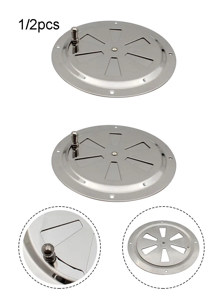 Easy To Install Quick Installation For Boats For Caravans Air Vent Side Knob Opening Silver Color Mirror Finish