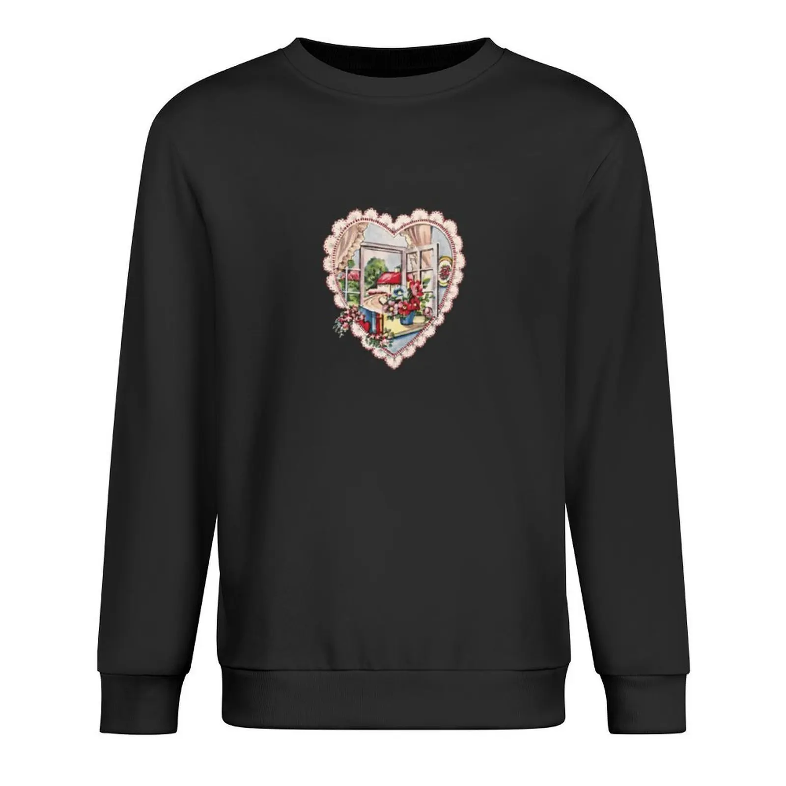 

Coquette Vintage Heart Pullover korean autumn clothes fashion men anime clothing korean style clothes hooded sweatshirts