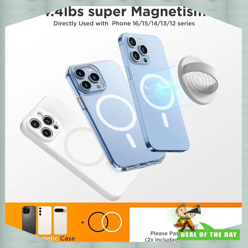 24-Hour Delivery Upgraded Magnetic Phone Grip,For Magsafe, Silicone Comfy Removable Loop Grip, Phone Grip Finger Ring Holder