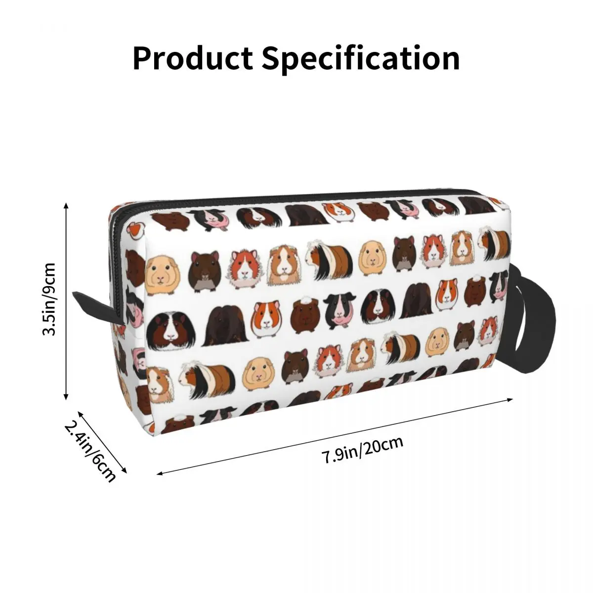 Guinea Pigs Types Makeup Bag Cosmetic Organizer Storage Dopp Kit Toiletry Cosmetic Bag for Women Beauty Travel Pencil Case