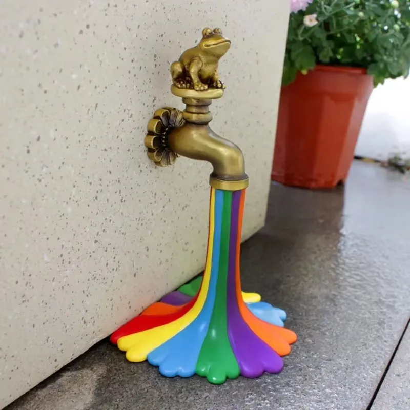 New Resin Handicraft Creative Rainbow Faucet Ornament American Balcony Garden Outdoor Courtyard Decoration