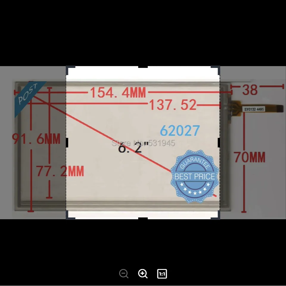 ZhiYuSun NEW  6.2 Touch Screen Resistive Touch Screen   62027 154.4mm 91.6mm Zone Function   POST