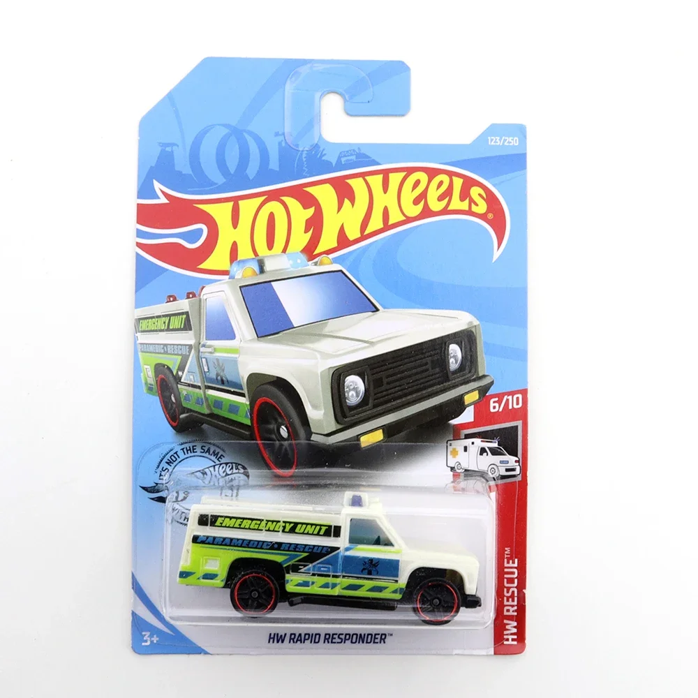 2019-123 HW RAPID RESPONDER Original Hot Wheels Mini Alloy Coupe 1/64 Metal Diecast Model Car Kids Toys Gift