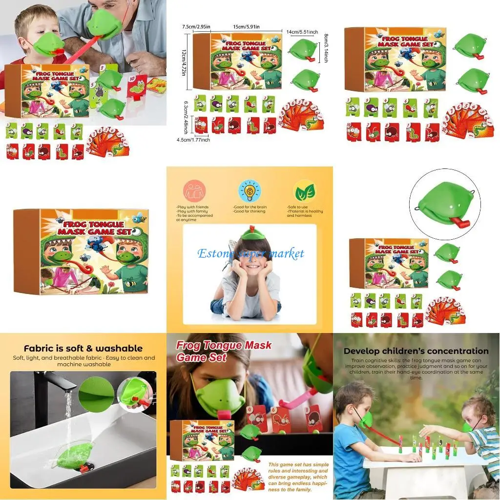 

090B Interactive Tongue Mask Toy Lick Game Fun Toy Memory Game Birthday Gift