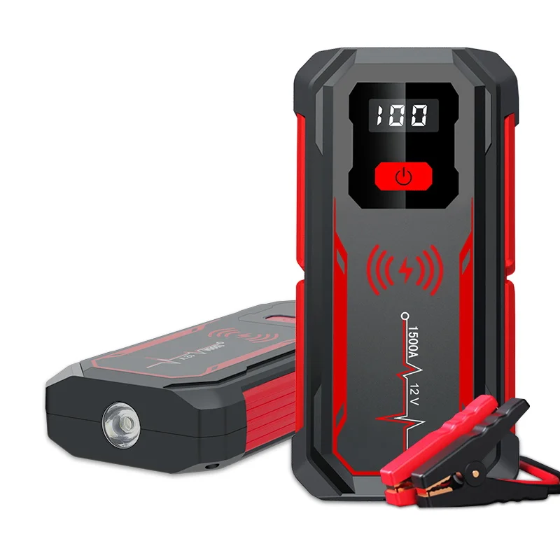 

Emergency Car Jump Start 20000mah 1500A Wireless Power Bank Vehicle Auto Emergency 12V Battery Booster Starting Device