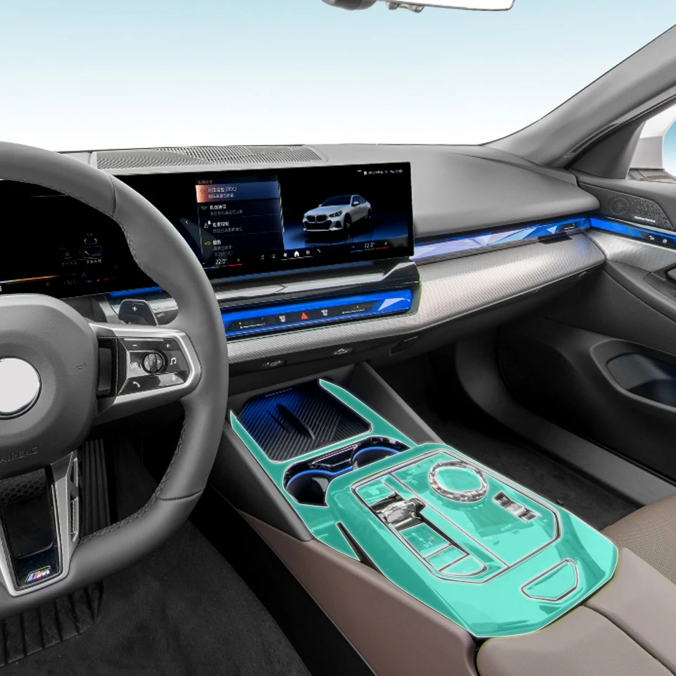 

Для BMW G60 I5 Series 5 2024, предварительная резка салона автомобиля, защитная пленка для краски PPF, панель шестерни из ТПУ, декоративная наклейка против царапин