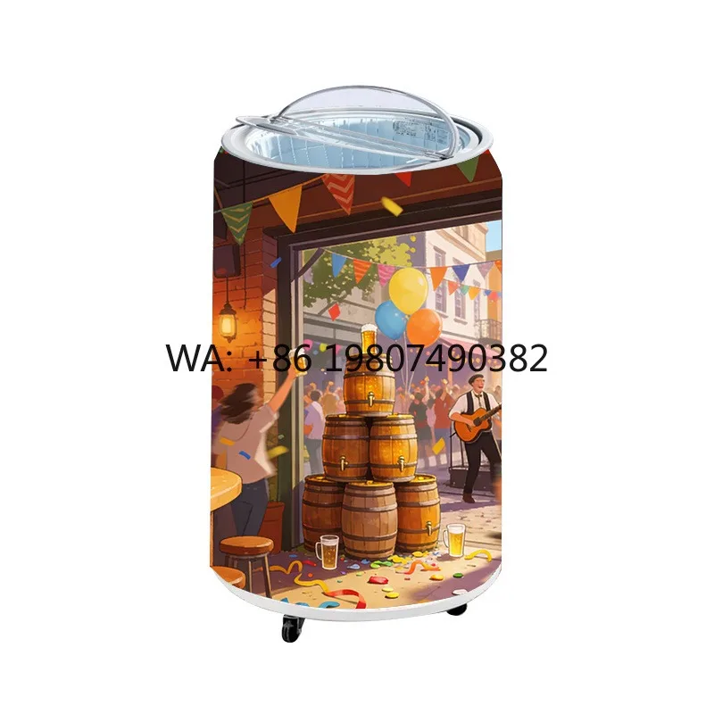 178 Wide View Angle Cylinder Can LED Screen Built-in CMS System Indoor Commercial Advertising Display