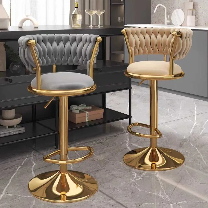 Leather Bar Stool Chair Bar Chairs For Kitchen Island Stool Folding High Stools Counter Height Chairs For Dining Table Hocker