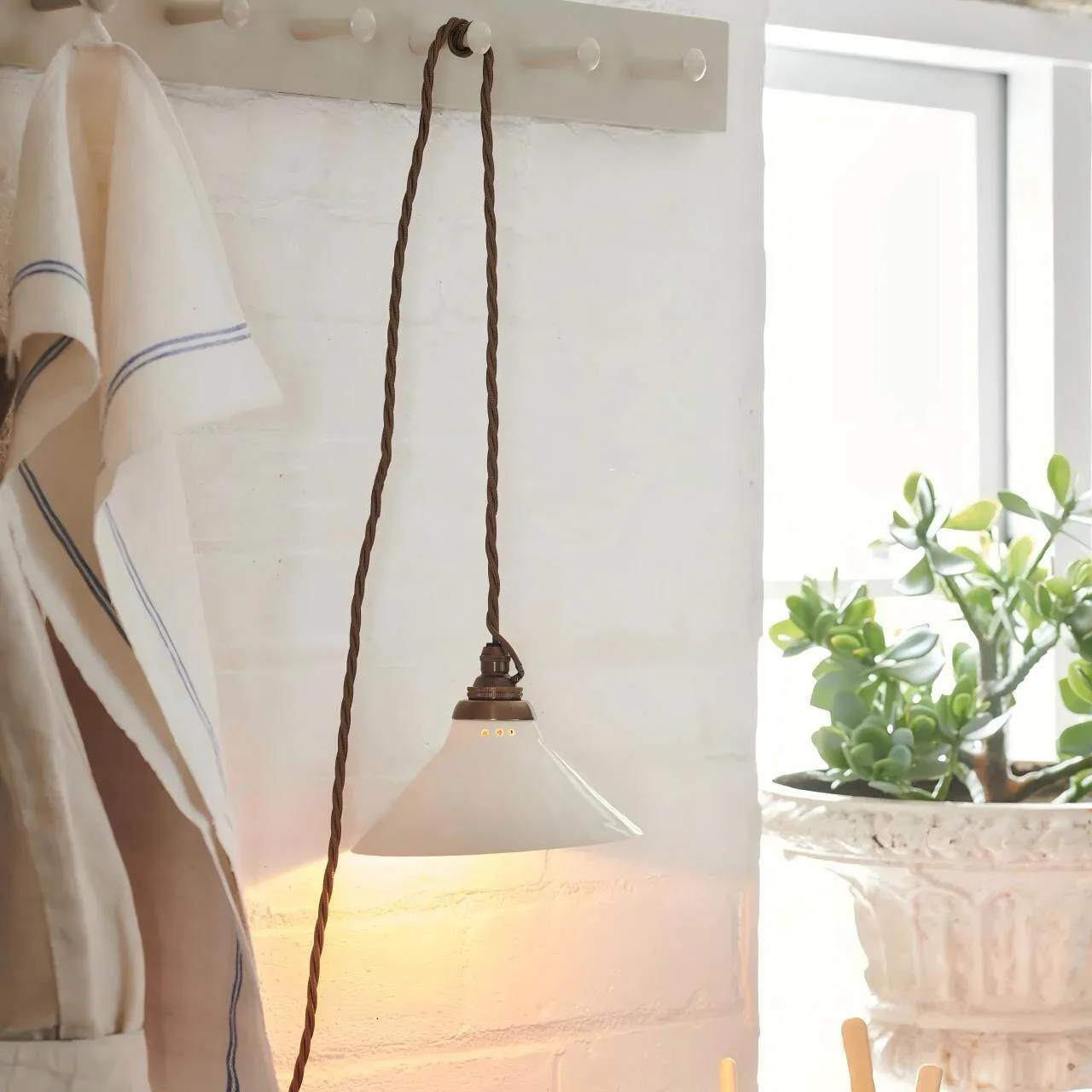 Brass Ceramic Chandelier Living Room Bar Table Lamp Entrance Plug Cord Free Wiring Lamp