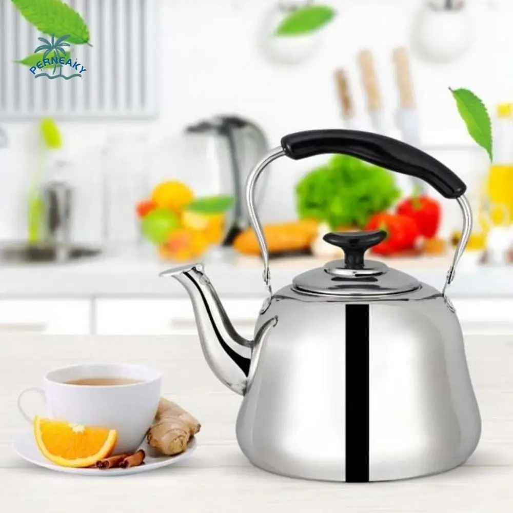 

Household 1/2/3L Whistle Tea Kettle with Filter Rust-proof Boiling Water Kettle Thickened Stainless Steel Teapot Outdoor