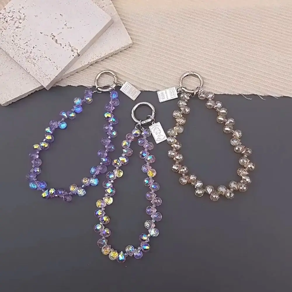 Luxury Beaded Crystal Teardrop Pendant Anti Drop Versatile Phone Anti-lost Rope Phone Lanyard Phone Accessories