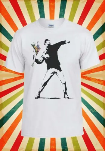 Banksy Flower Thrower Hipster Funny Men Women Vest Tank Top Unisex T Shirt 456