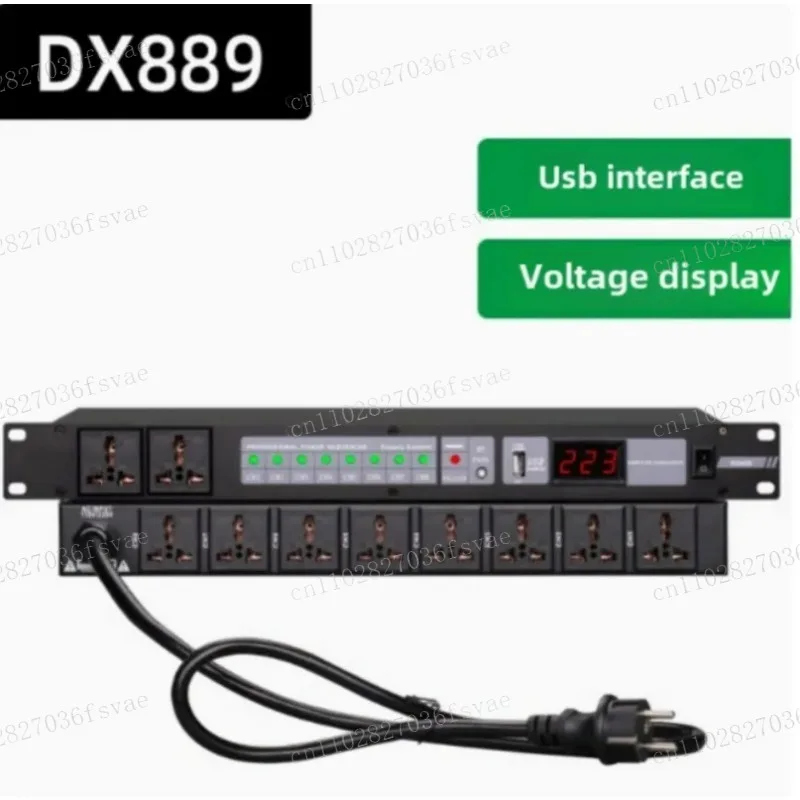 Professional Power Sequencer 8-way Sequence Controller High Power Manager Socket Stage Computer Central Control