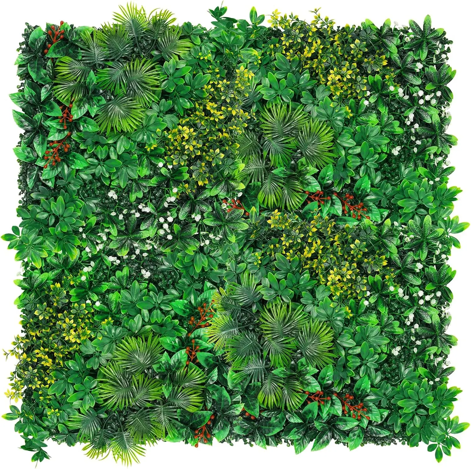 Indoor & Outdoor Garden, Birthday & Wedding Artificial Grass Wall Panels, Tropical Green, Privacy Screen