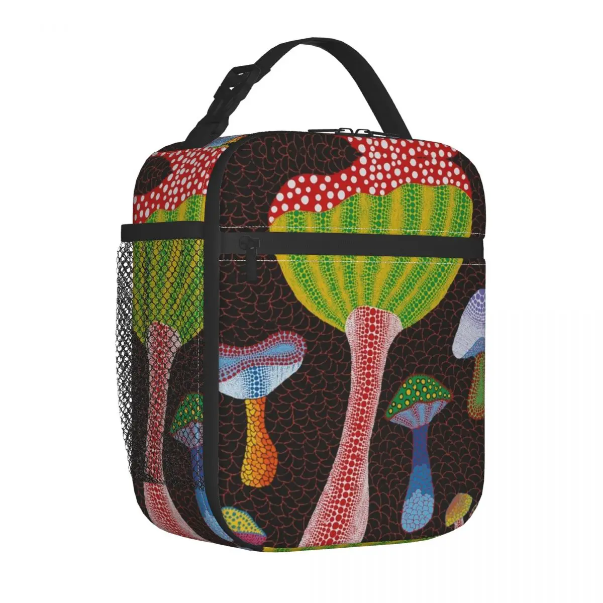 

Yayoi Art Insulated Lunch Bags Large Yayoi Kusama Art Dots Pumpkin Reusable Cooler Bag Tote Lunch Box Office Travel Bento Pouch