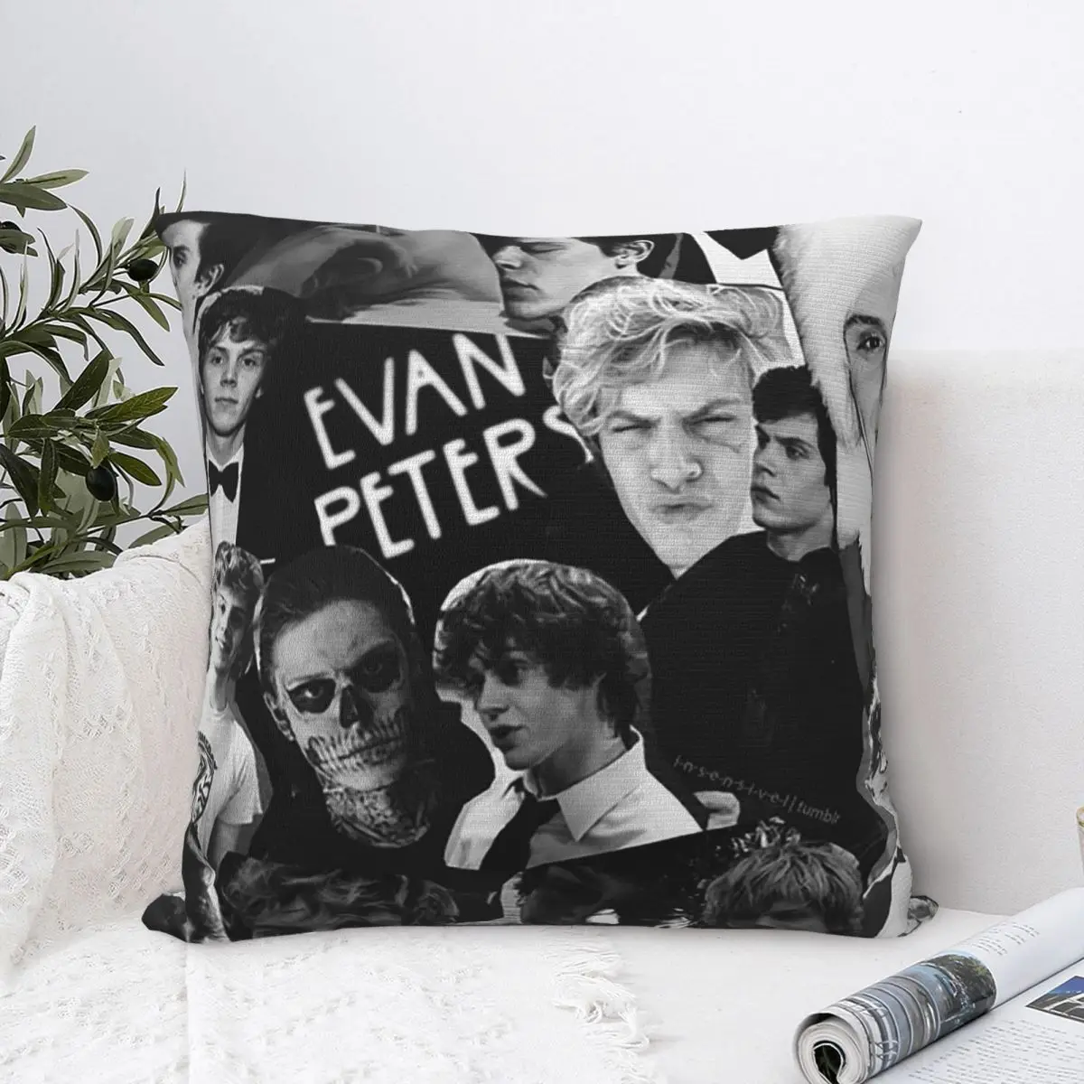 Evan Peters Pillowcase Soft Polyester Cushion Cover Gift Throw Pillow Case Cover Home Zipper 40*40cm