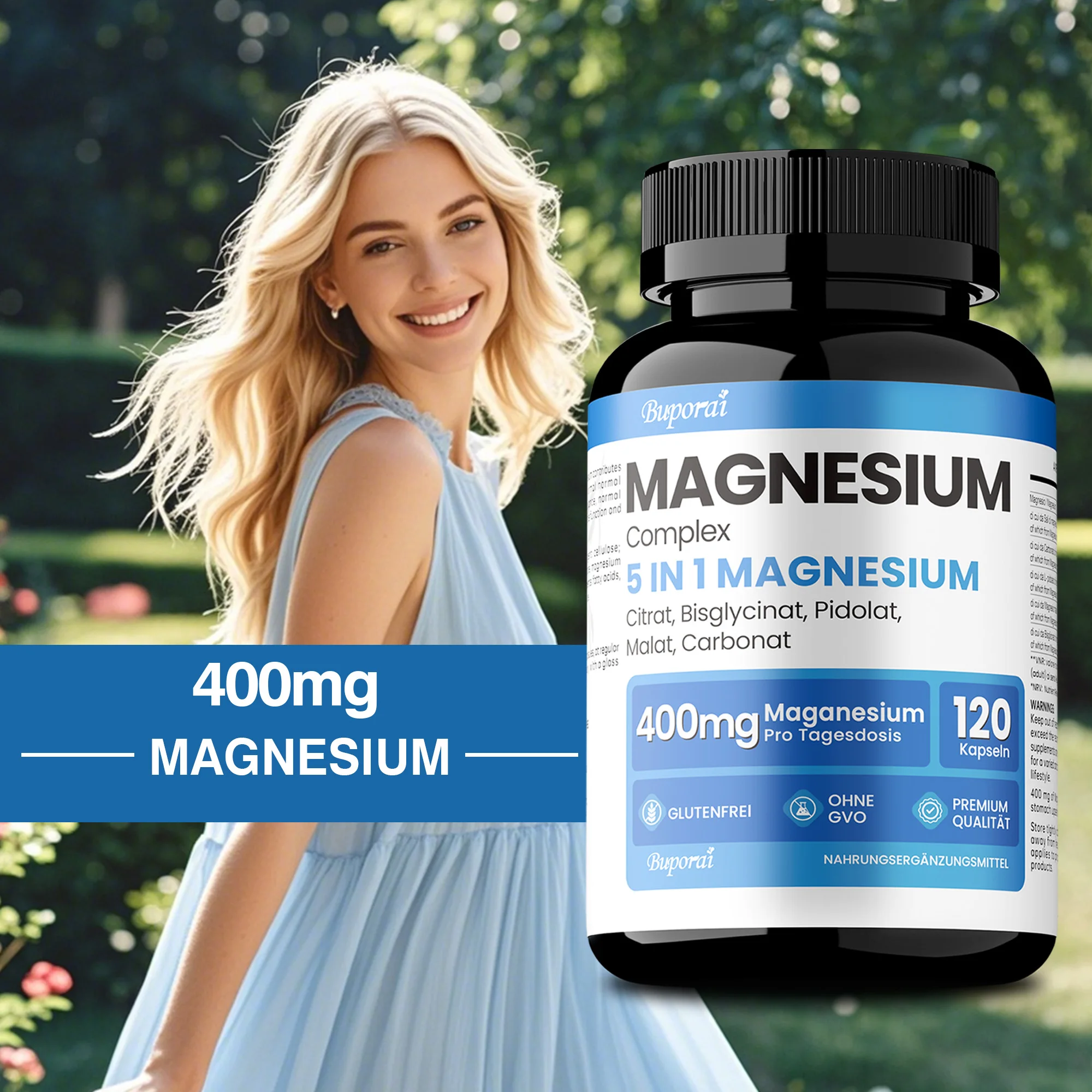 

Magnesium Complex - Supports Energy, Support Muscle, Bone, Heart Health, Improve Sleep Quality, Strengthen Muscles